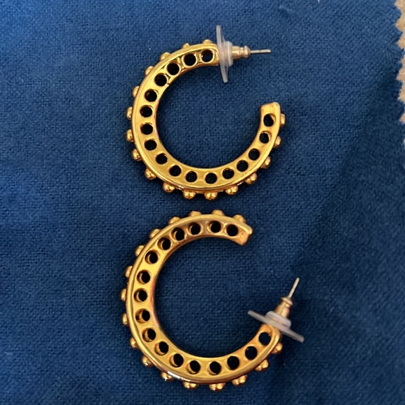 Vintage Neiman Marcus hoop earrings - Picture 2 of 3